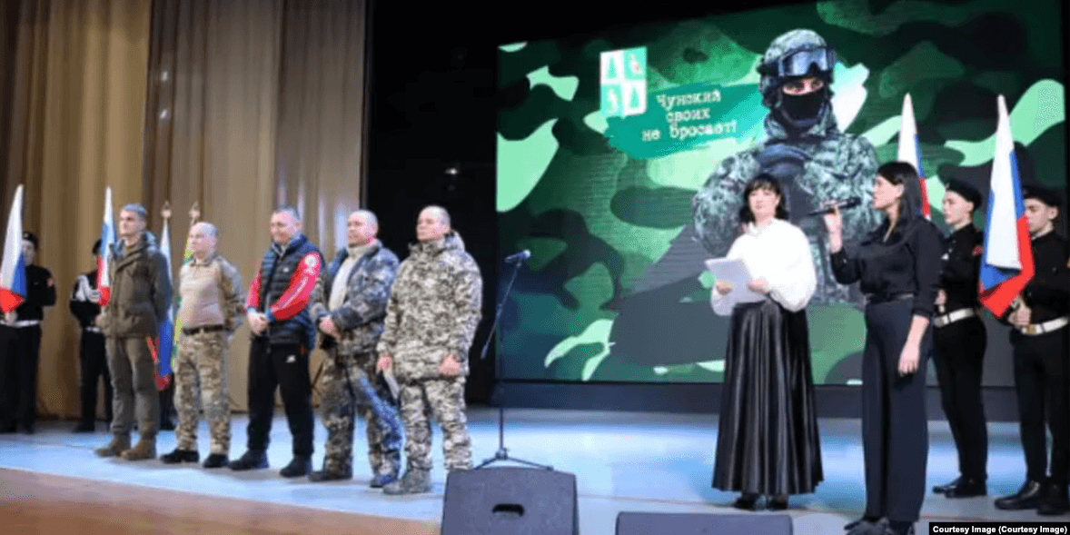 Торжественные проводы очередной группы добровольцев из Чунского района, декабрь 2024 года